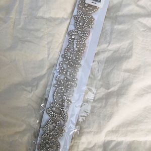 Jeweled ribbon belt for wedding dress NWT